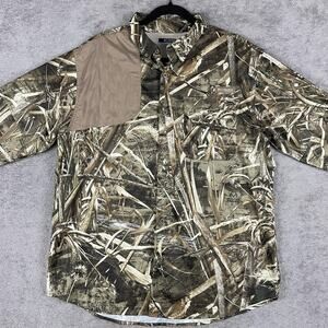 Columbia PHG Shirt Mens Medium Camo Realtree Max-5 Hunting Fishing Outdoor